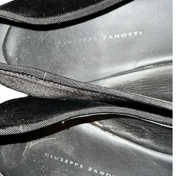 $1091 Giuseppe Zanotti Black Velvet Kevin Rhinestone Slip-on Shoes Size 45 US 12